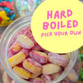 Hardboiled - Pick your own pick n mix hardboiled Sweets 100g per choice of sweet! Pick N Mix Uk