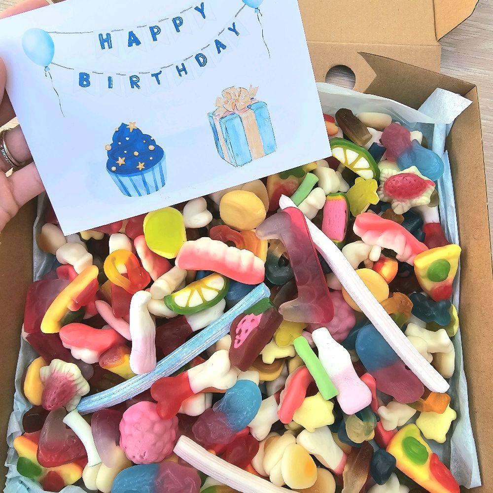 Birthday Gift box - Pick n mix gift box! 1KG gift box perfect for every age. Happy birthday sweet box