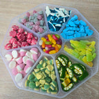 9 segment plastic sweet tray - Pick n Mix Sweets - Unique Mix of Your Favourites and Unusual Sweets in craft Box. Candy