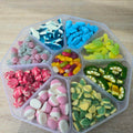 9 segment plastic sweet tray - Pick n Mix Sweets - Unique Mix of Your Favourites and Unusual Sweets in craft Box. Candy