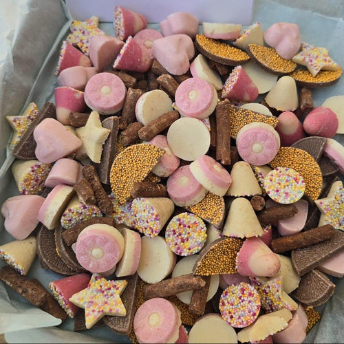1 KG chocolate mix - pick n mix uk - White Chocolate, Jazzies, Milk chocolate, Orange chocolate