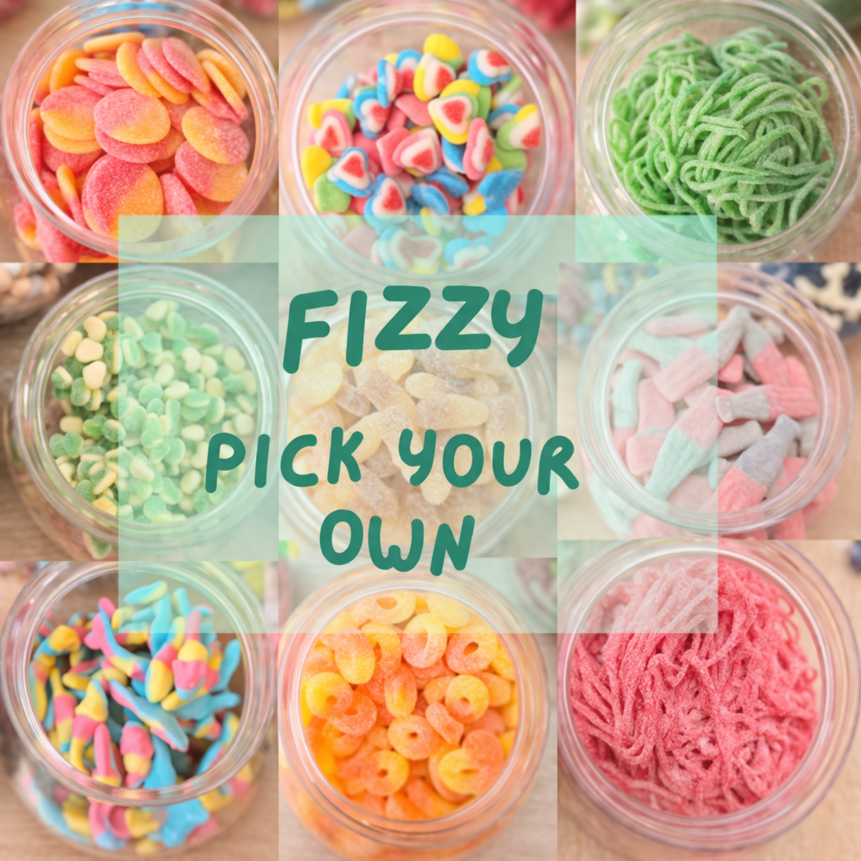 Fizzy/sugared sweets - Pick your own by 100grams
