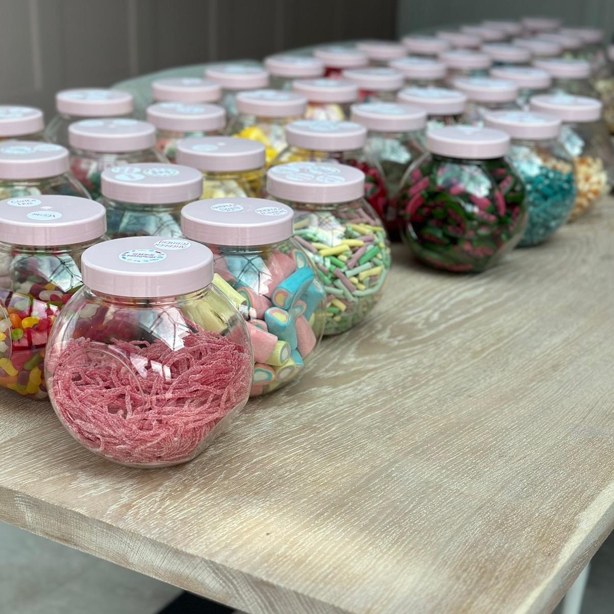 3.2litre Reusable plastic jar filled with pick n mix!